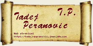 Tadej Peranović vizit kartica